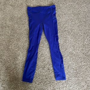 Royal Blue Fabletics 7/8 Leggings with Side Pockets